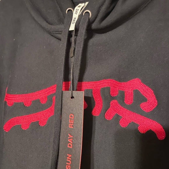 Sun Day Red Luare Chain Stitch Hoodie Mens XL - Picture 3 of 8